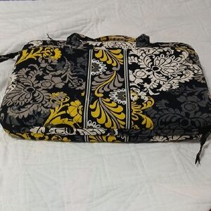 Vera Bradley Black and Yellow Floral Laptop Bag